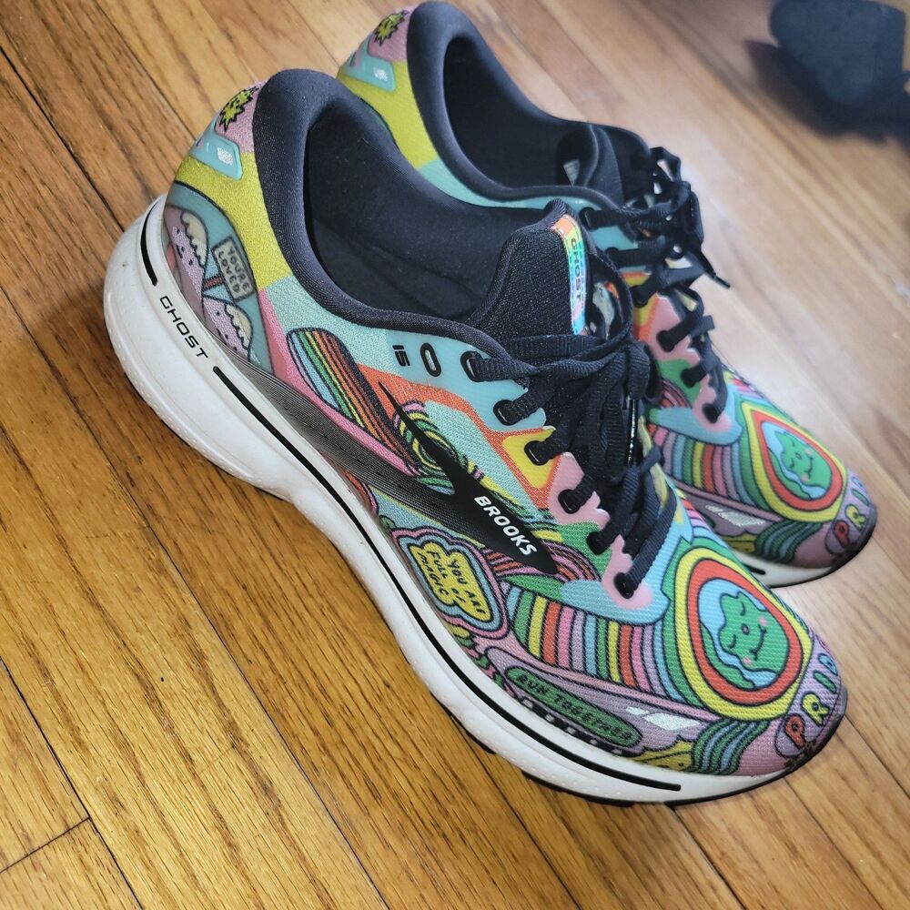 Brooks Wednesday Holmes x Ghost 15 Running Shoes Pride Mens Sz 10 D Training